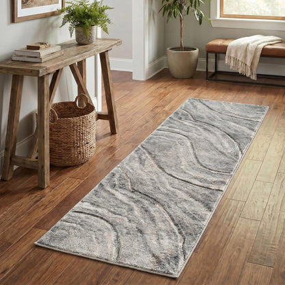 Santiago Carved Abstract Rug - Quarry