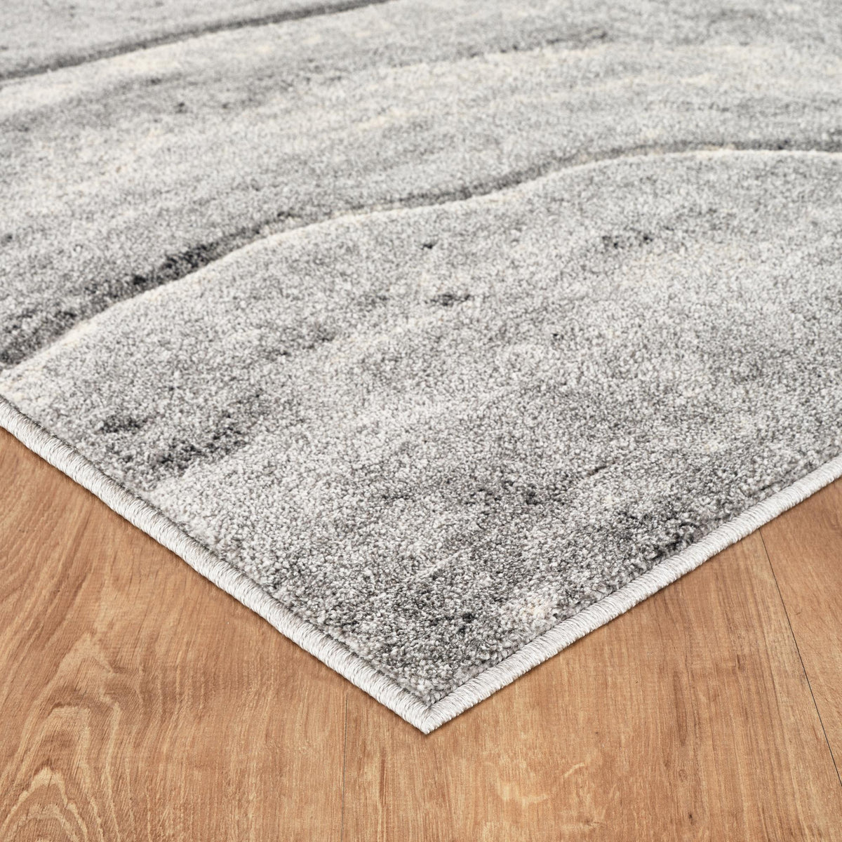 Santiago Carved Abstract Rug - Quarry