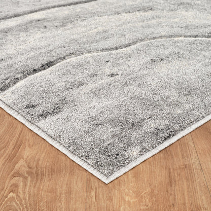 Santiago Carved Abstract Rug - Quarry