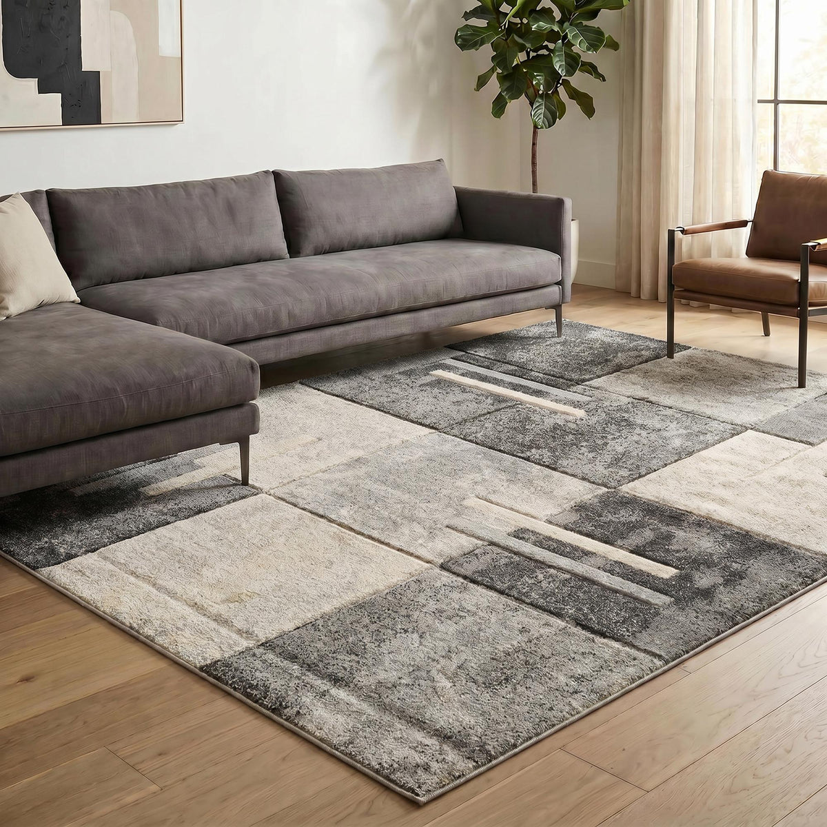 Santiago Carved Abstract Rug - Tile