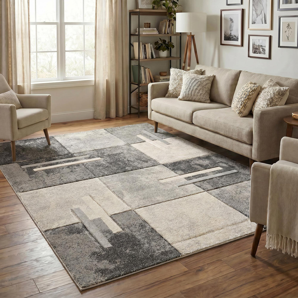 Santiago Carved Abstract Rug - Tile