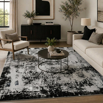 Serenity Metallic Abstract Rug - Acrylic