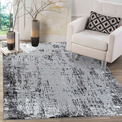 Serenity Metallic Abstract Rug - Abrasion