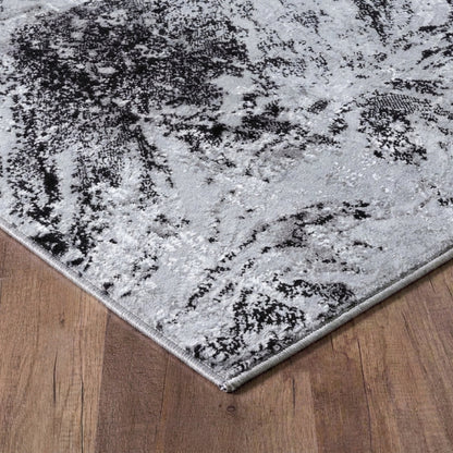 Serenity Metallic Abstract Rug - Water Flow