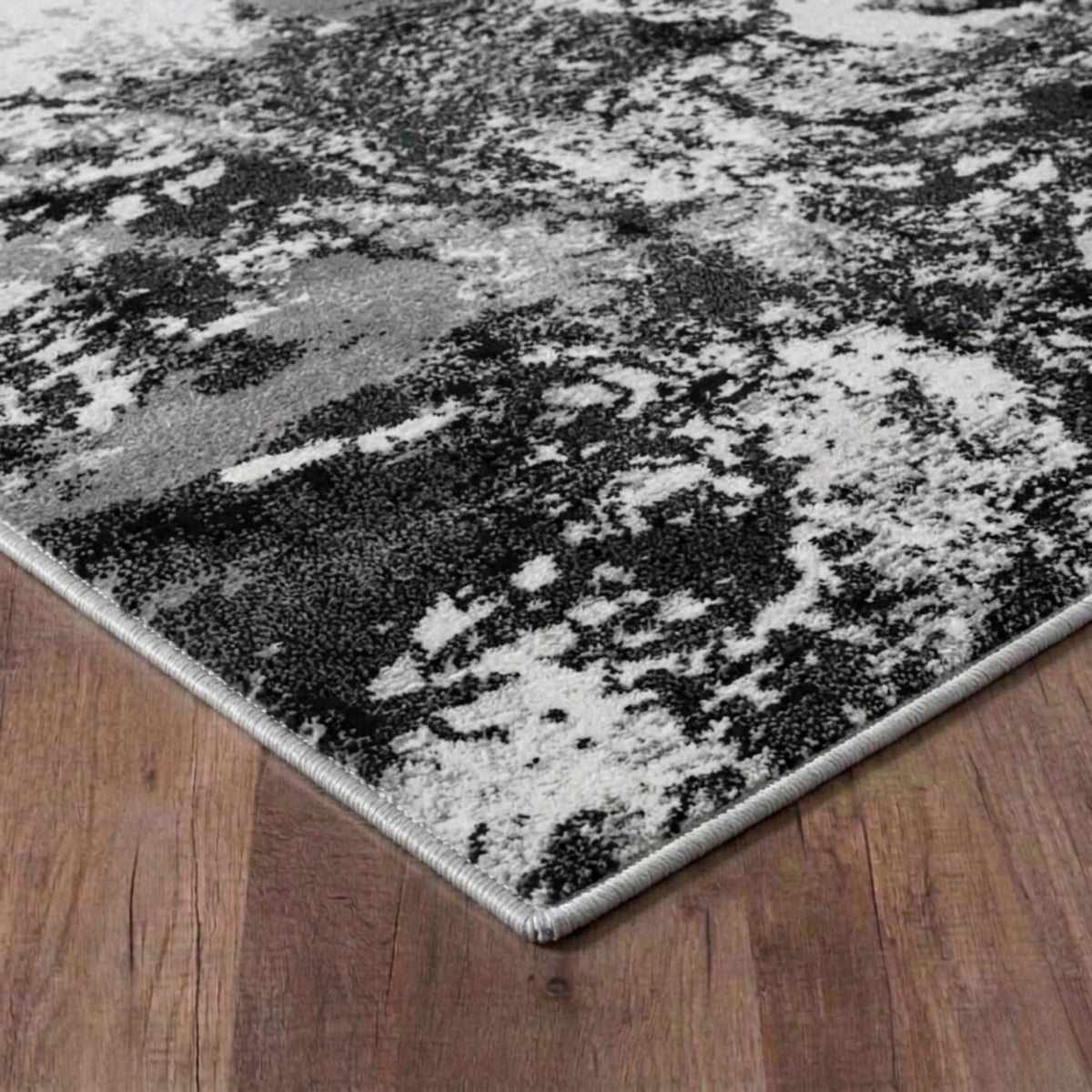 Serenity Metallic Abstract Rug - Sprayed