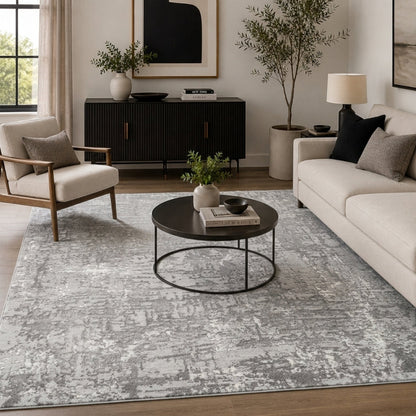 Serenity Metallic Abstract Rug - Lines