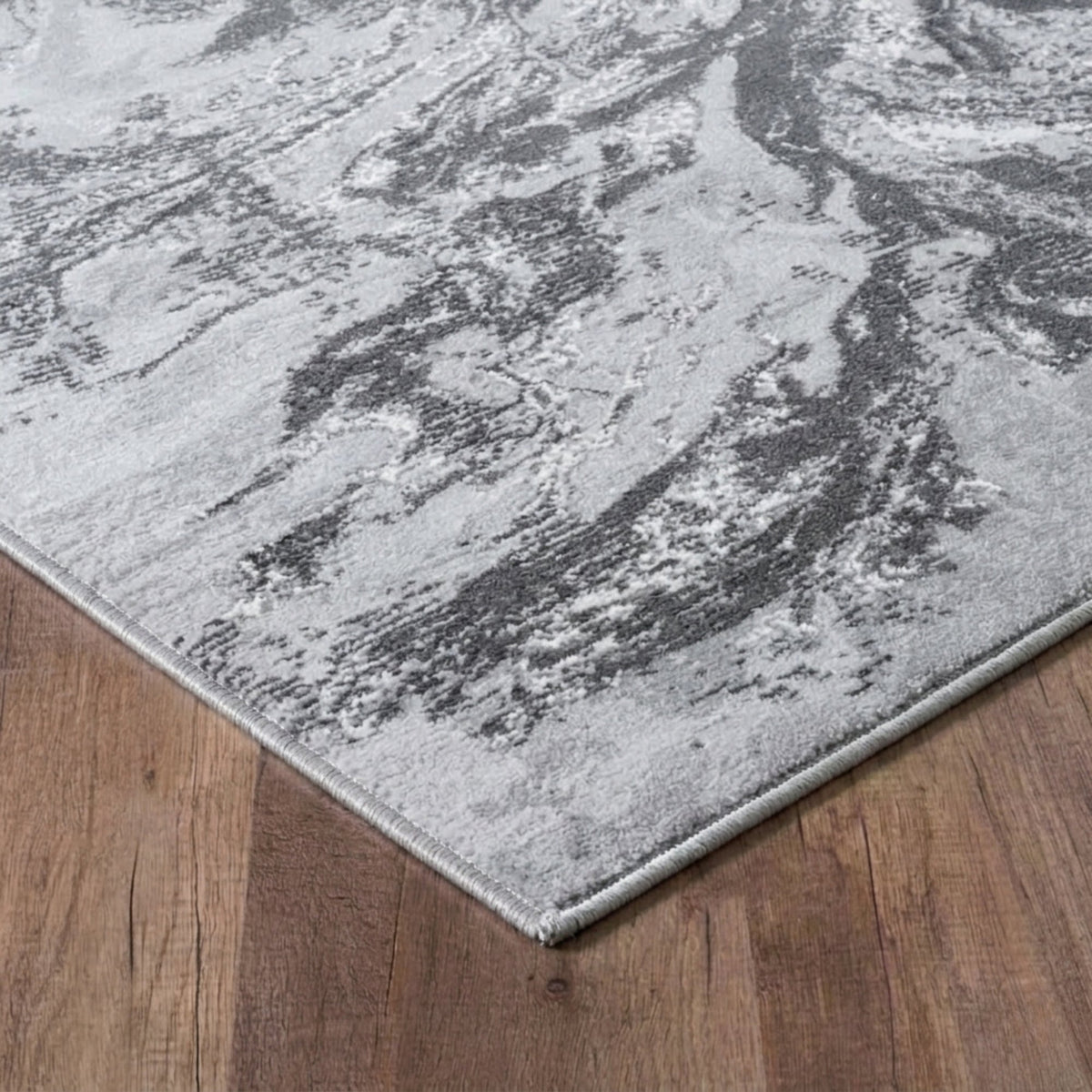 Serenity Metallic Abstract Rug - Water Flow