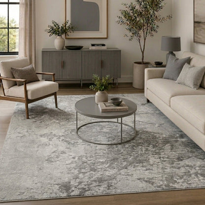 Serenity Metallic Abstract Rug - Sprayed