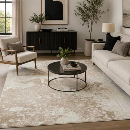 Serenity Metallic Abstract Rug - Sprayed