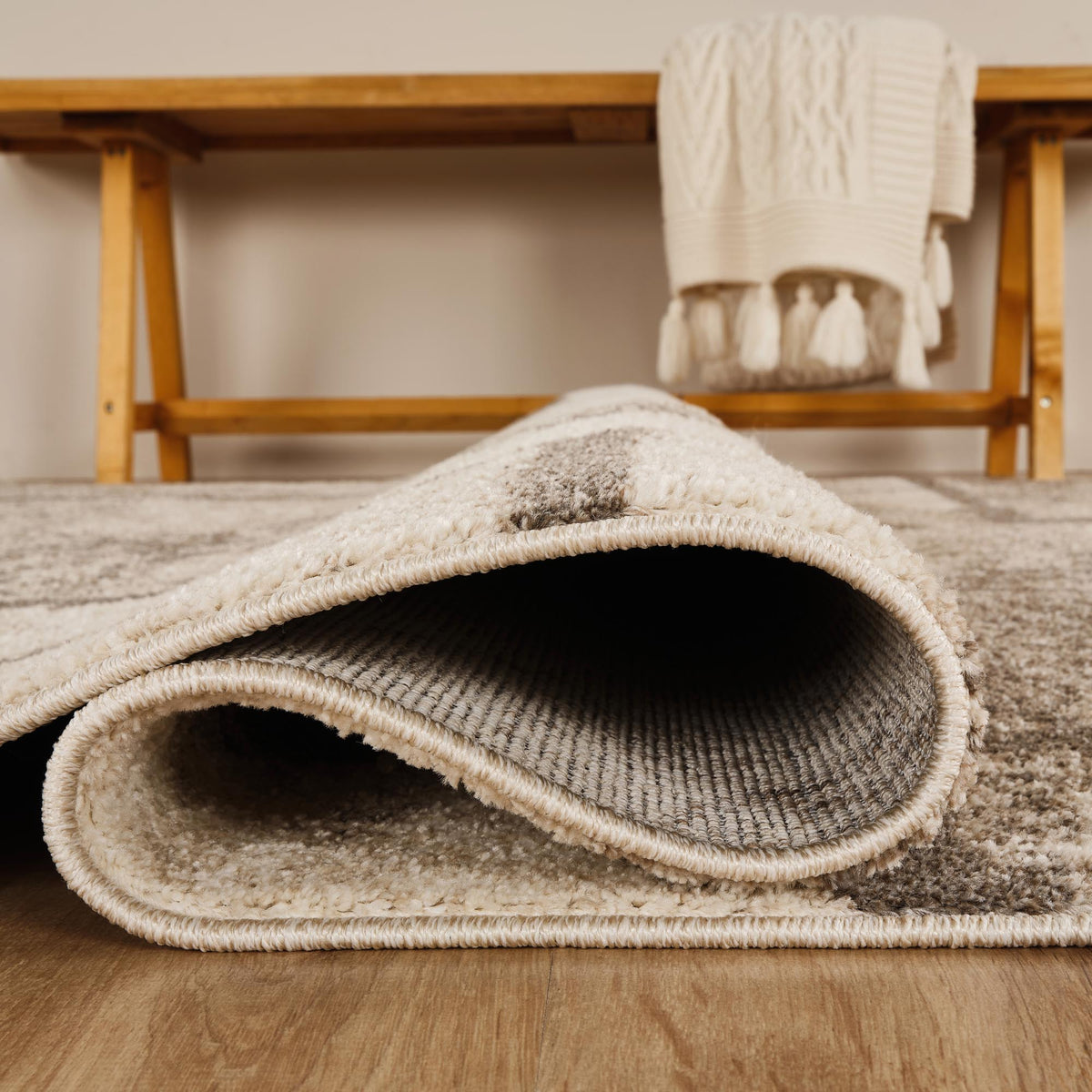 Rhodes Neutral Geometric Rug - Sketch