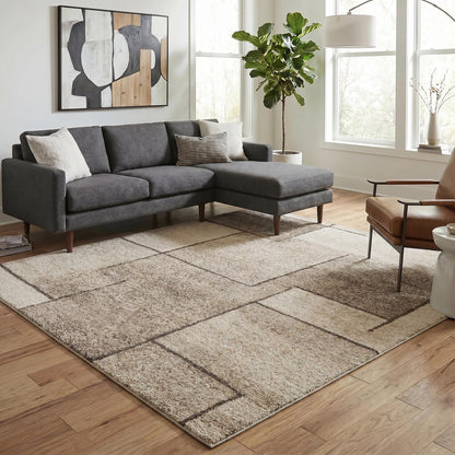 Rhodes Neutral Geometric Rug - Sketch