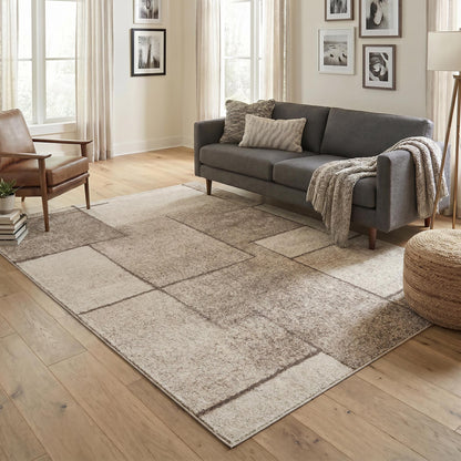 Rhodes Neutral Geometric Rug - Sketch