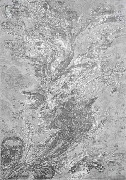 Serenity Metallic Abstract Rug - Water Flow