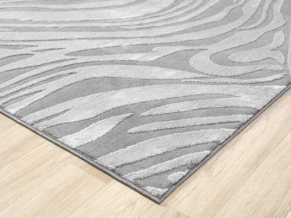 Vellure Textured Geometric Rug - Marble
