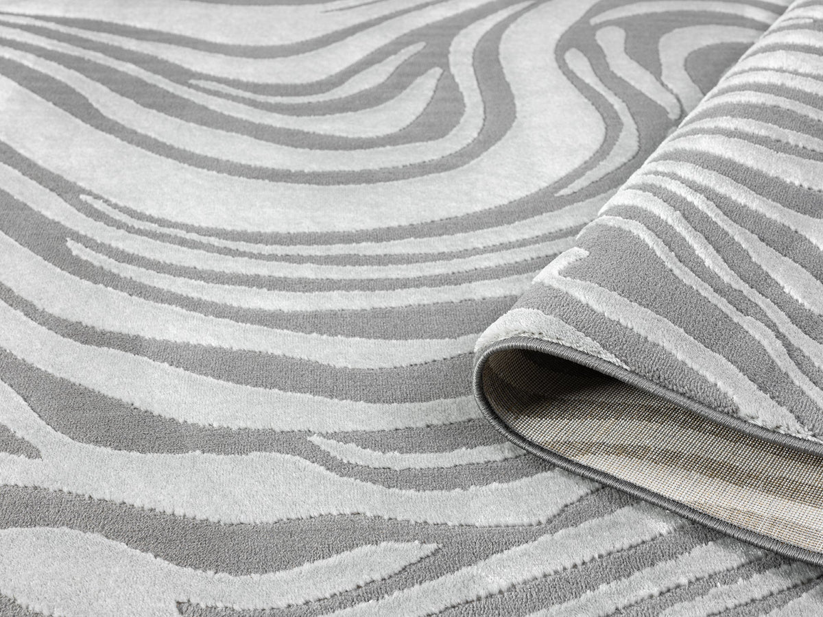 Vellure Textured Geometric Rug - Marble