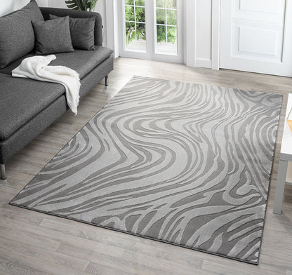 Vellure Textured Geometric Rug - Marble