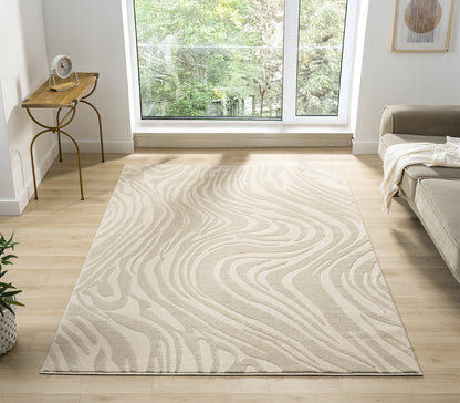 Vellure Textured Geometric Rug - Marble