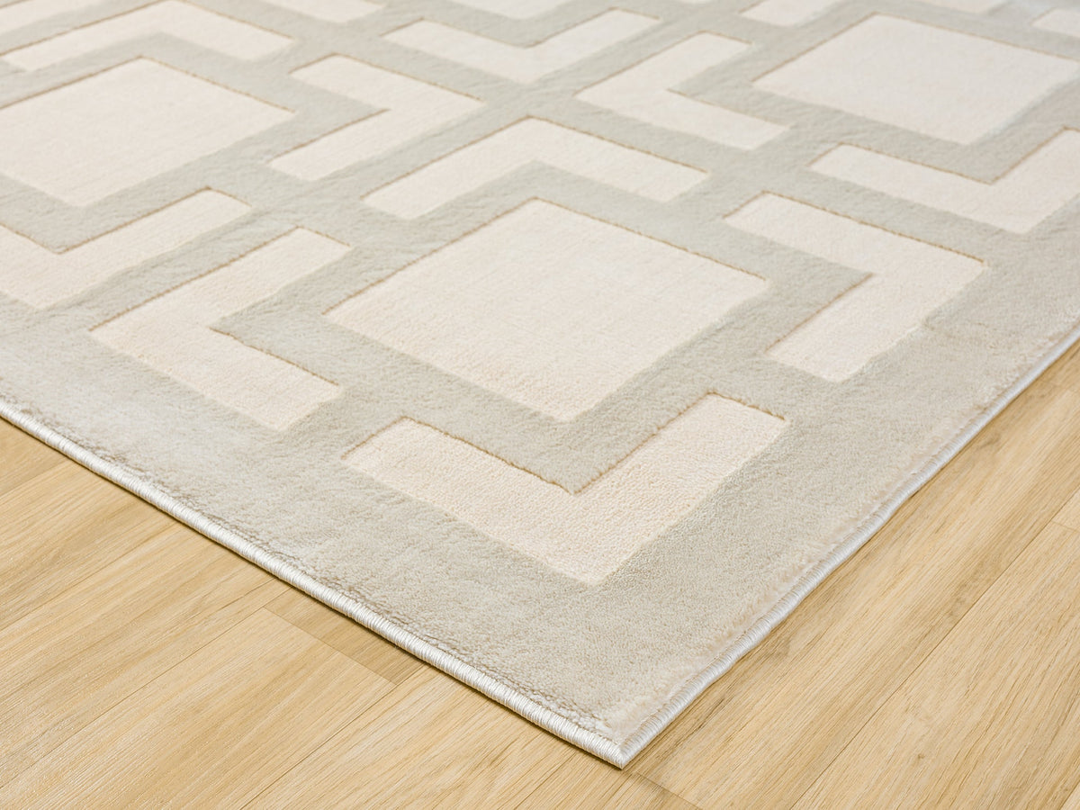 Vellure Textured Geometric Rug - Maze