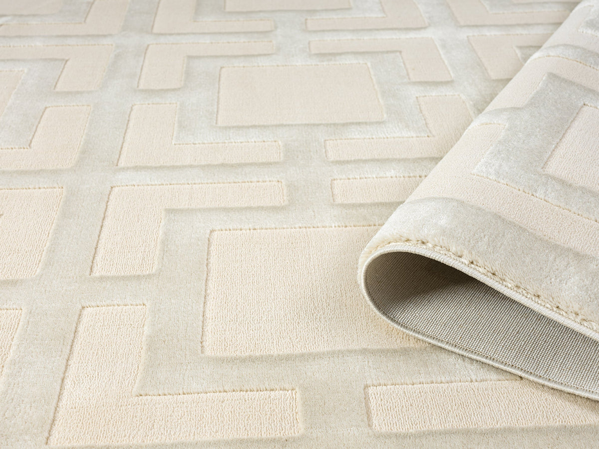 Vellure Textured Geometric Rug - Maze