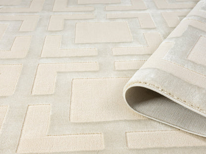 Vellure Textured Geometric Rug - Maze
