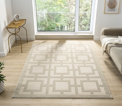 Vellure Textured Geometric Rug - Maze