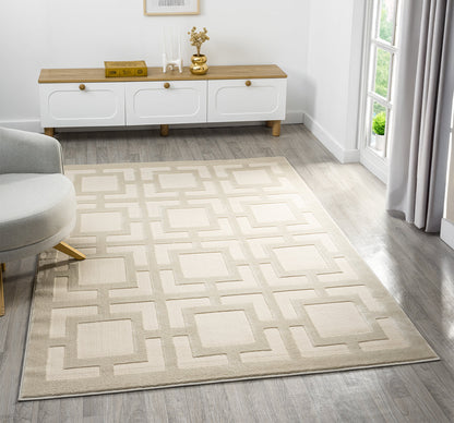 Vellure Textured Geometric Rug - Maze