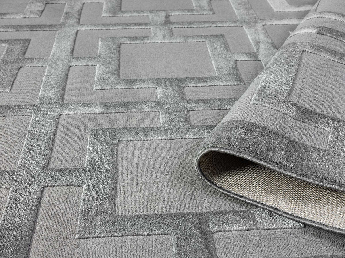 Vellure Textured Geometric Rug - Maze