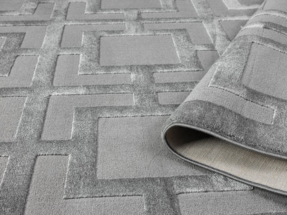 Vellure Textured Geometric Rug - Maze