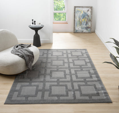 Vellure Textured Geometric Rug - Maze