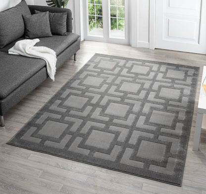 Vellure Textured Geometric Rug - Maze