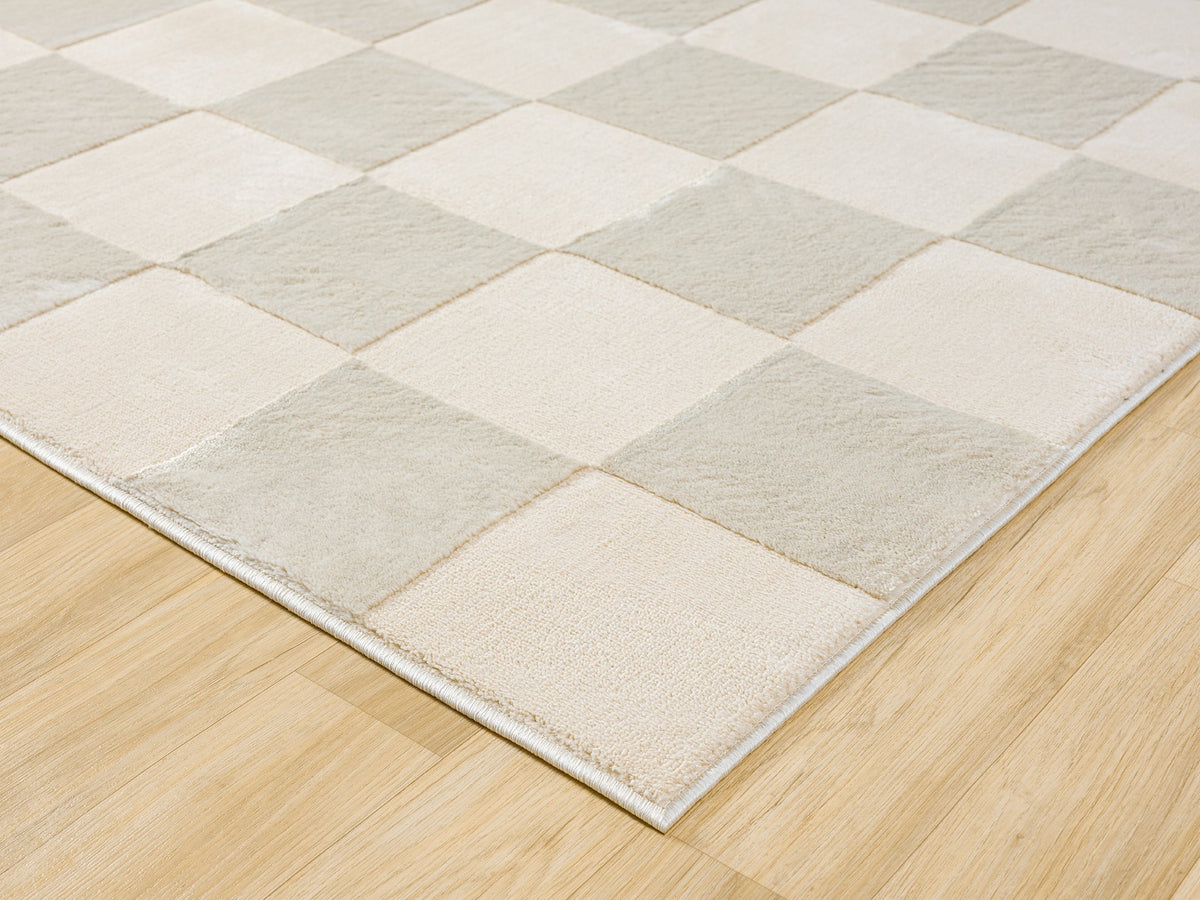 Vellure Textured Geometric Rug - Grid