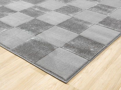Vellure Textured Geometric Rug - Grid