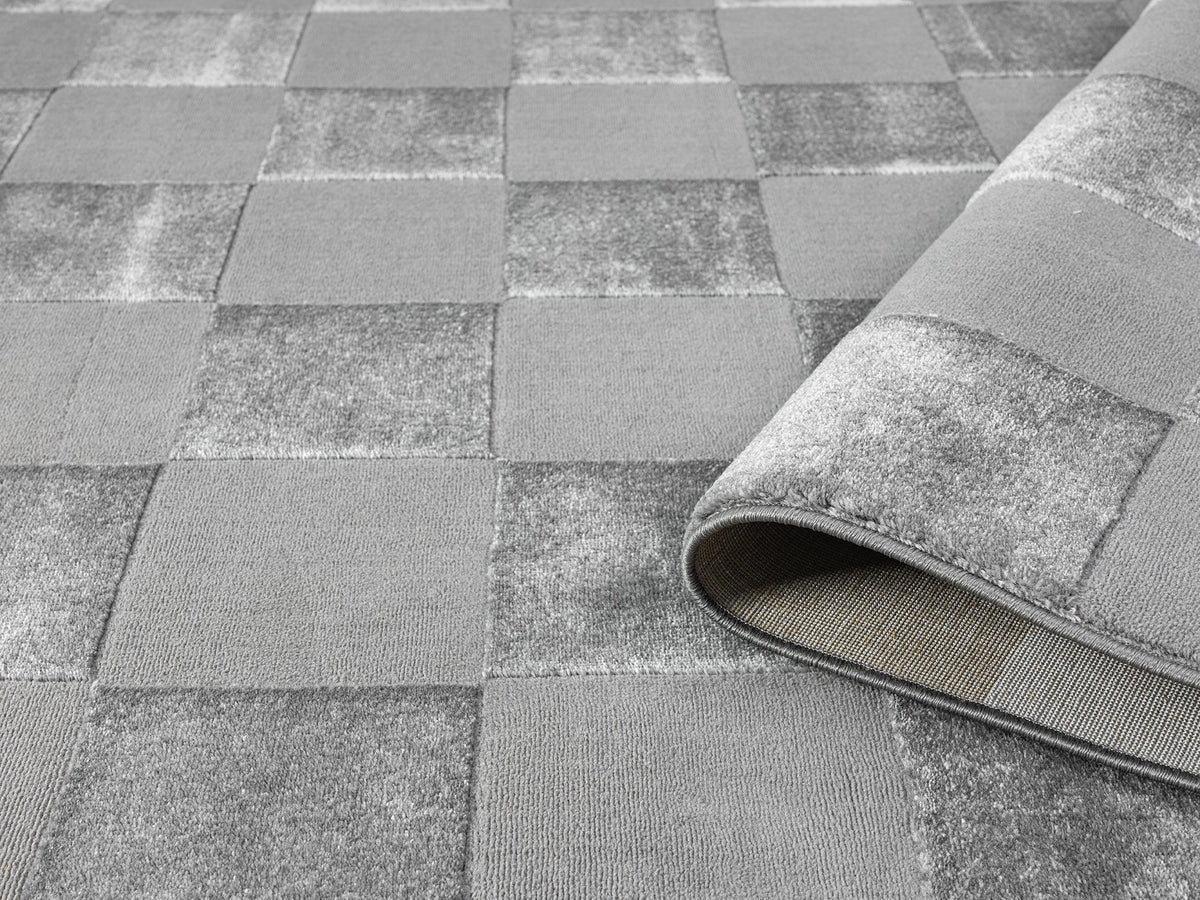 Vellure Textured Geometric Rug - Grid