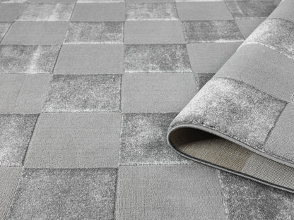 Vellure Textured Geometric Rug - Grid