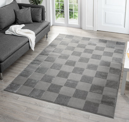 Vellure Textured Geometric Rug - Grid