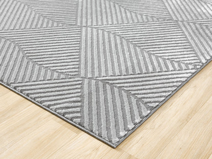 Vellure Textured Geometric Rug - Pyramid