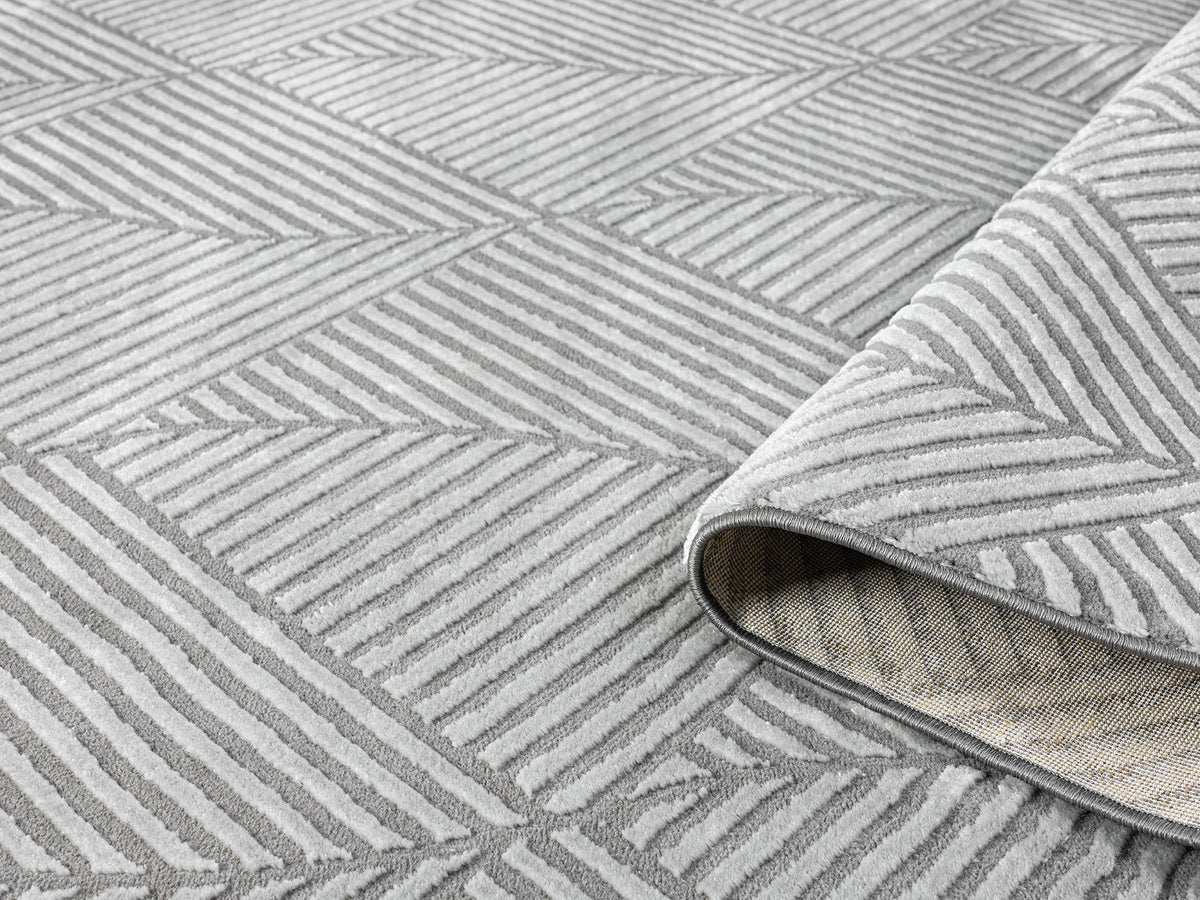 Vellure Textured Geometric Rug - Pyramid