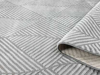 Vellure Textured Geometric Rug - Pyramid