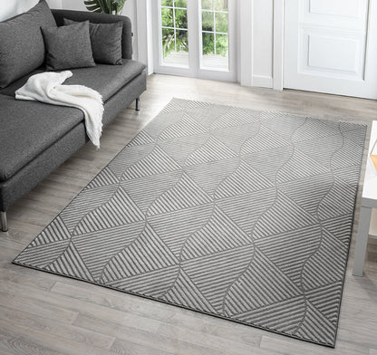 Vellure Textured Geometric Rug - Pyramid