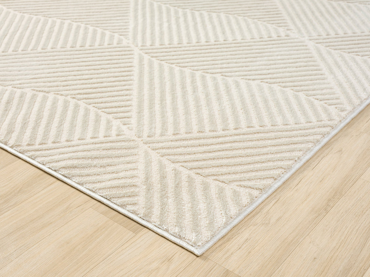 Vellure Textured Geometric Rug - Pyramid