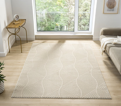 Vellure Textured Geometric Rug - Pyramid