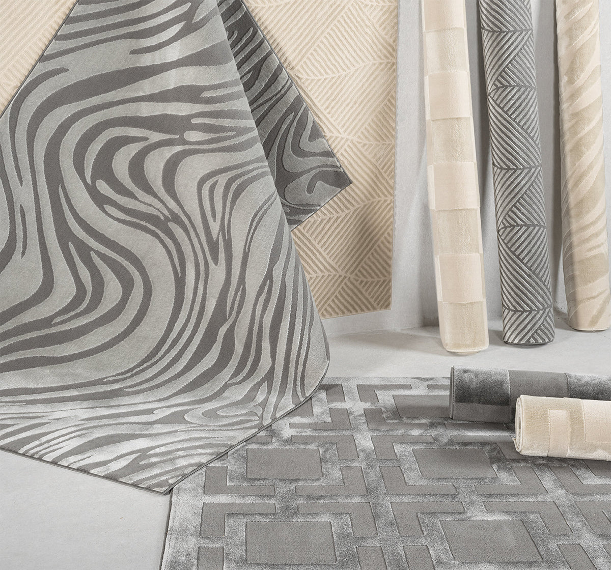 Vellure Textured Geometric Rug - Pyramid