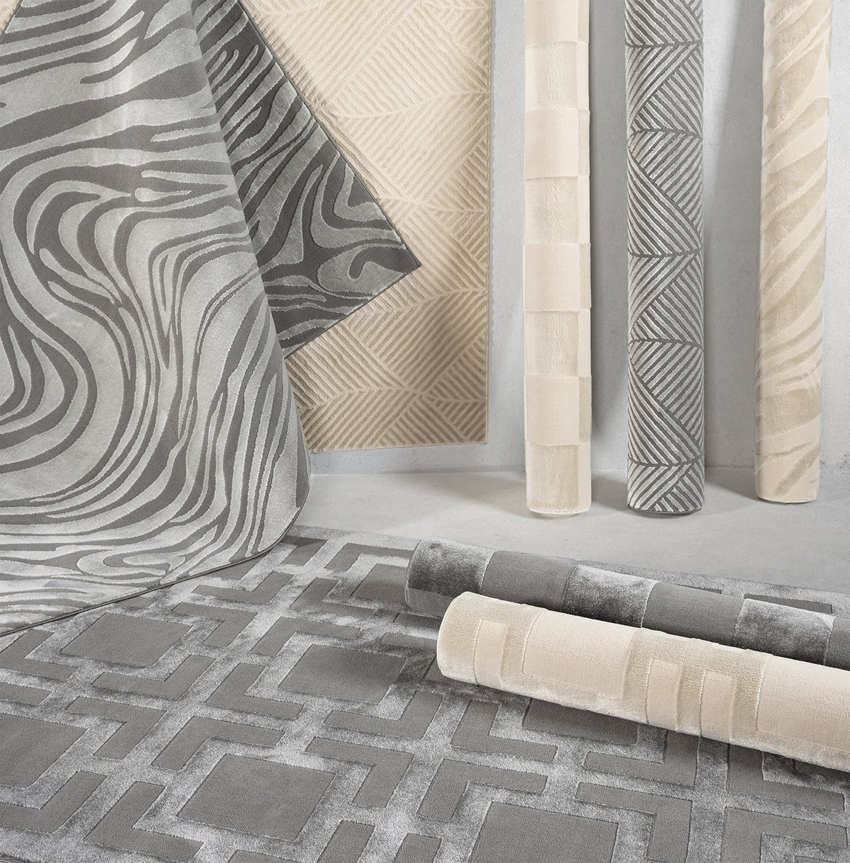 Vellure Textured Geometric Rug - Maze