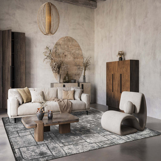 Belgravia Metallic Rug - Cobble