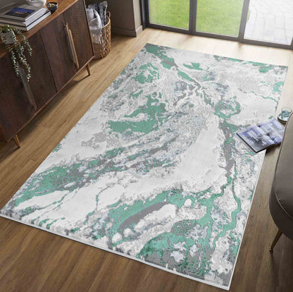 Emperor Metallic Abstract Rug - Picasso