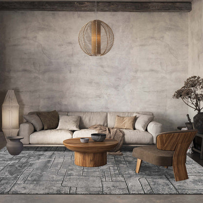 Belgravia Metallic Rug - Cobble