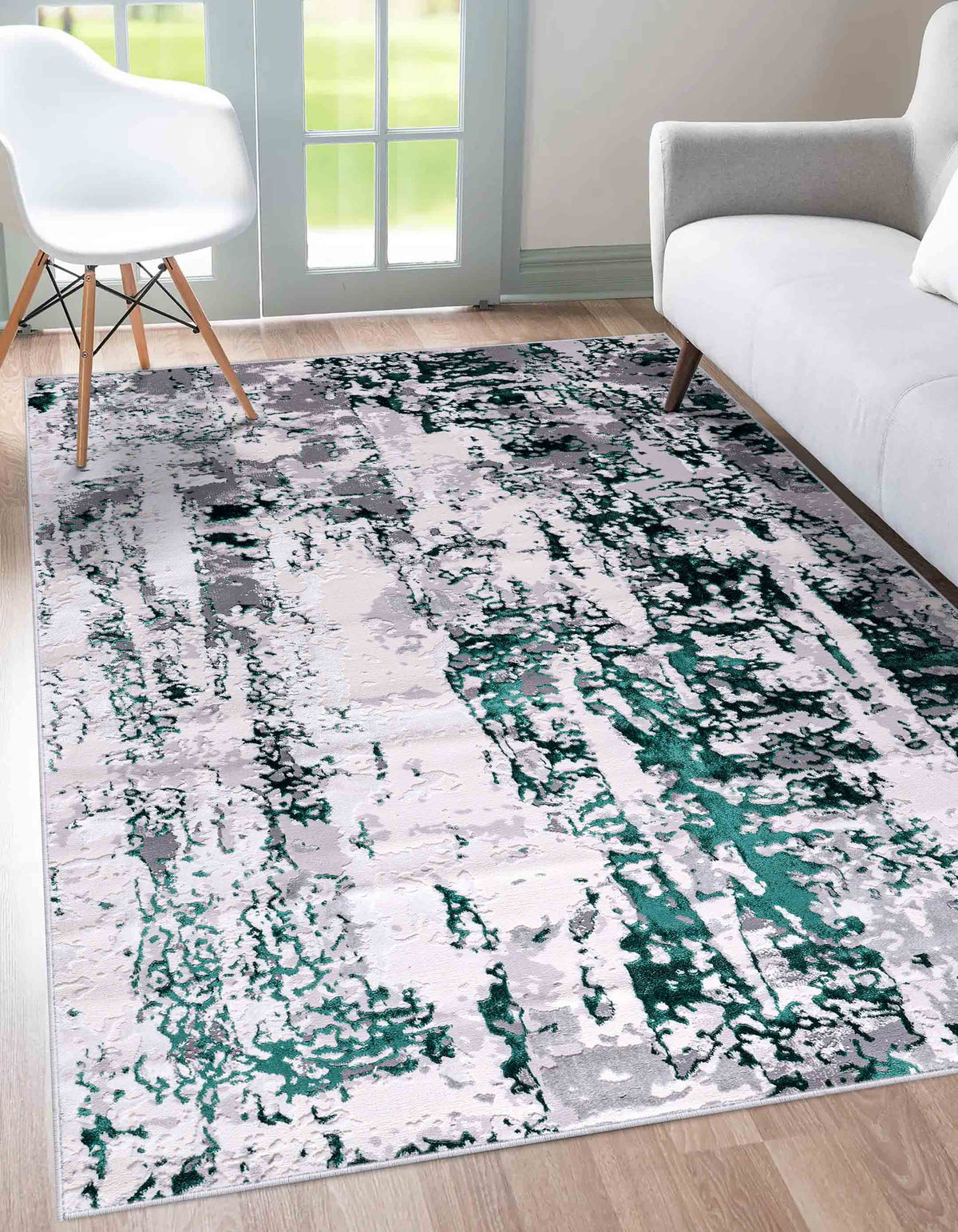 Emperor Metallic Abstract Rug - Styra