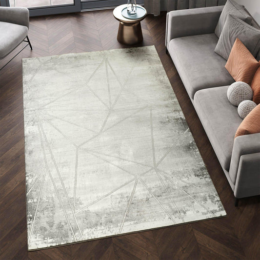 Novu Metallic Abstract Rug - Mirage