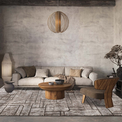 Belgravia Metallic Rug - Cobble