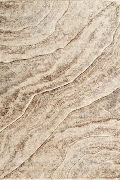 Santiago Carved Abstract Rug - Quarry